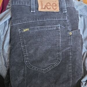 Lee Dark Blue Corduroy Trousers